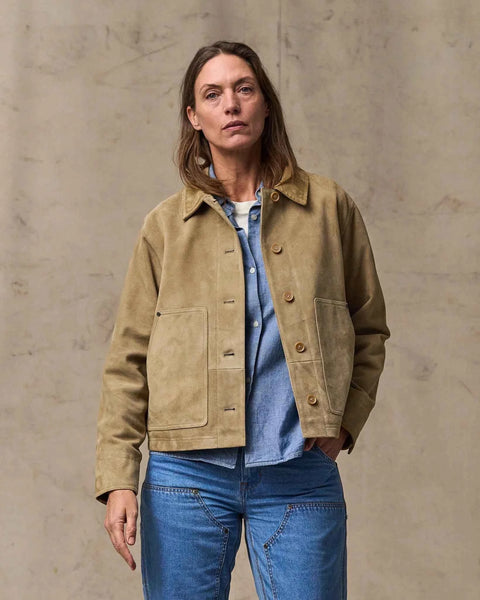 WOMEN'S SHORT SUEDE BARN JACKET