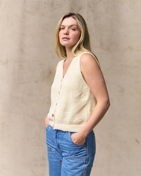 WOMEN'S COTTON SWEATER VEST