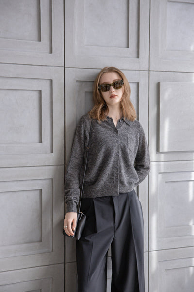 Gilet/polo in alpaca leggero