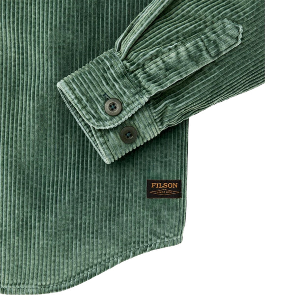 CAMICIA IN VELLUTO 6-WALE SEABED GREEN