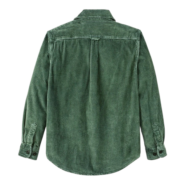 CAMICIA IN VELLUTO 6-WALE SEABED GREEN