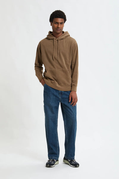 UNIVERSALL OVERALL FELPA CON CAPPUCCIO EFFETTO PIGMENTATO