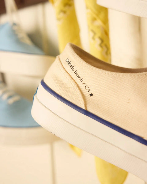 REDONDO CANVAS WHITE LINE BLU