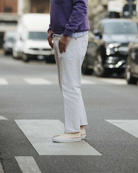 REDONDO CANVAS WHITE LINE RED