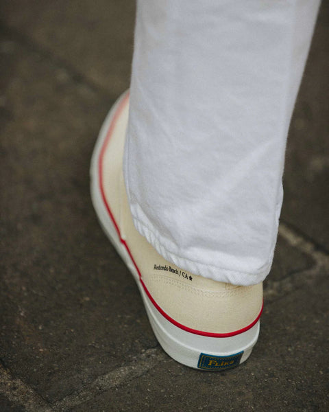 REDONDO CANVAS WHITE LINE RED