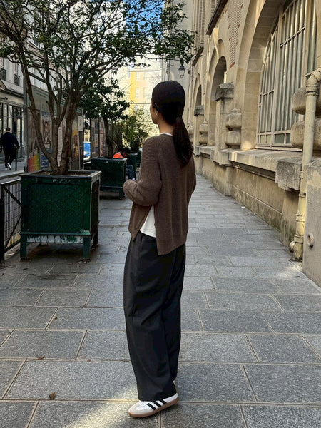 Maglione in alpaca reale con spacci laterali