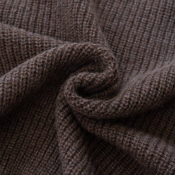 Maglione in alpaca reale con spacci laterali