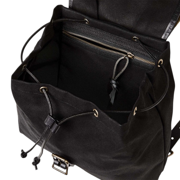 FILSON WOMAN RUGGED TWILL DRAWSTRING BACKPACK BLACK