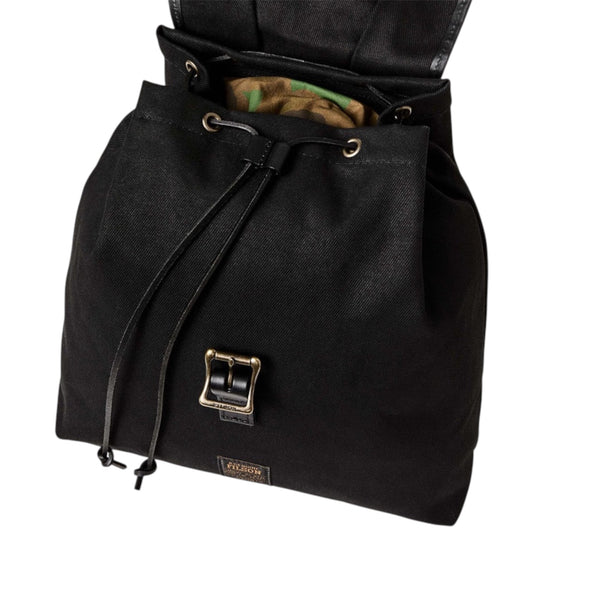 FILSON WOMAN RUGGED TWILL DRAWSTRING BACKPACK BLACK