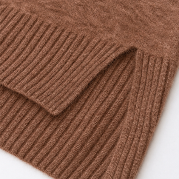 Maglione scollo a V in lana RWS spazzolata