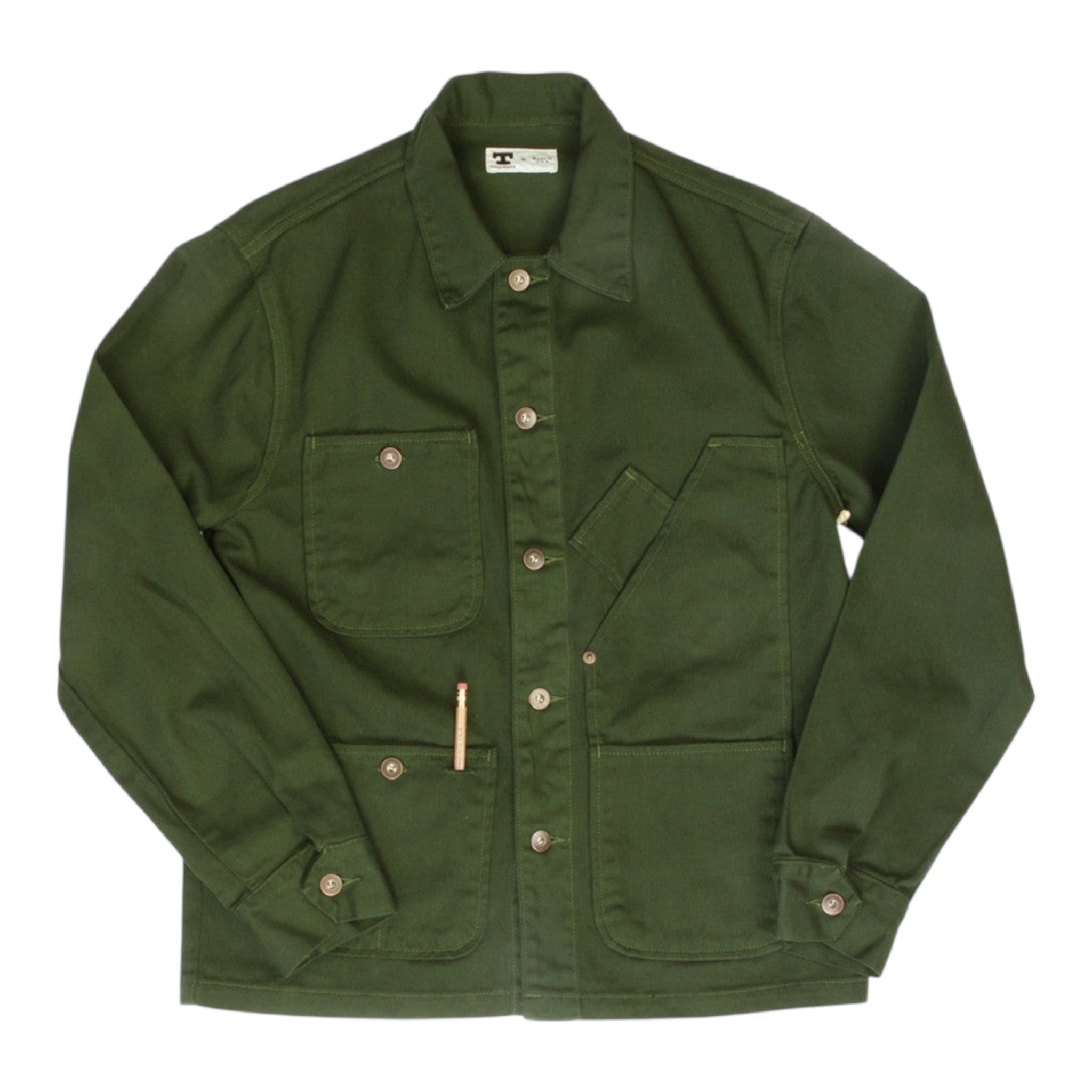 COVERALL JACKET Garment Dyed Green