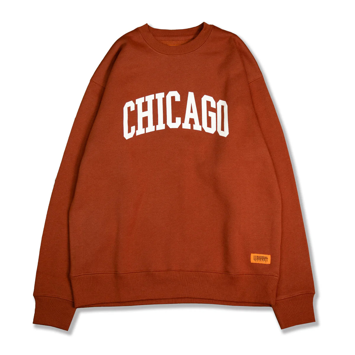 UNIVERSALL OVERALL PRINTED CREW SWEAT BRICK