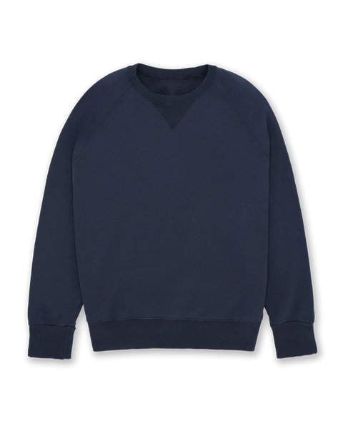 HARVARD FELPA GIROCOLLO IN JERSEY FELPATO CON TAGLIO RAGLAN BLUE