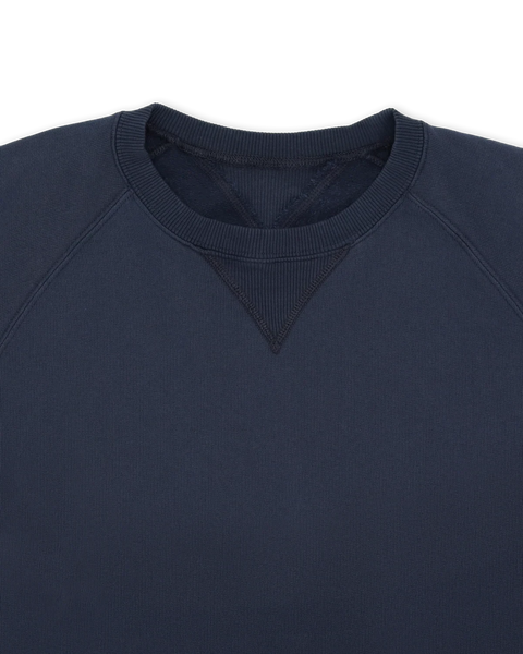HARVARD FELPA GIROCOLLO IN JERSEY FELPATO CON TAGLIO RAGLAN BLUE