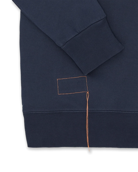 HARVARD FELPA GIROCOLLO IN JERSEY FELPATO CON TAGLIO RAGLAN BLUE