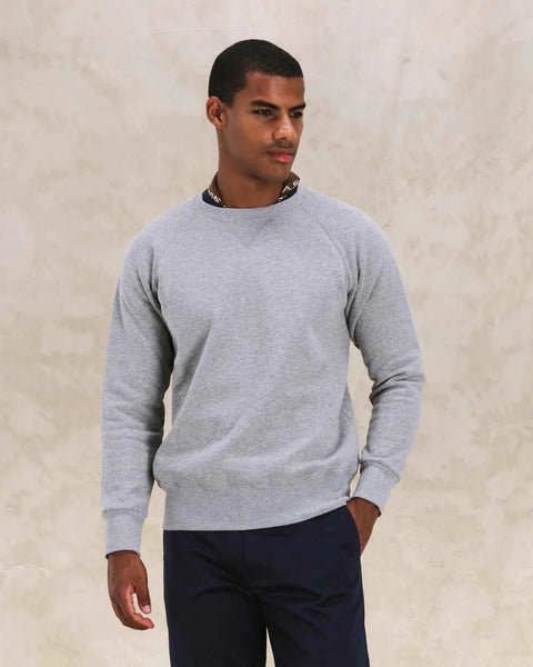HARVARD FELPA GIROCOLLO IN JERSEY FELPATO CON TAGLIO RAGLAN MELANGE