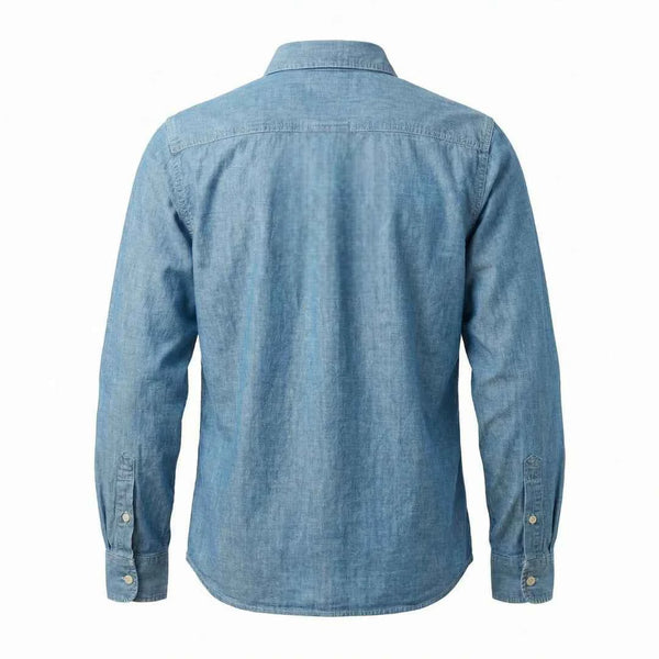 HEMP CHAMBRAY SHIRT CPO BLU