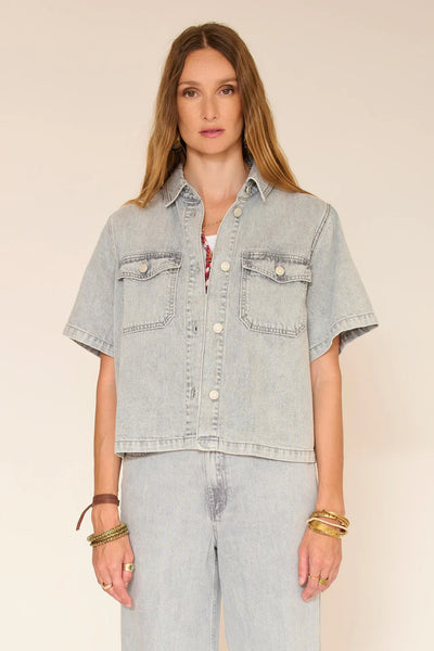 CHEMISE - CELITA TOKYO BLACK DENIM-GREY - SAN ANTONIO WASH