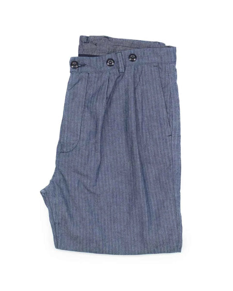 CHESAPEAKE'S DOUBLE PLEATED DENIM  HBT TROUSER PUTNEY