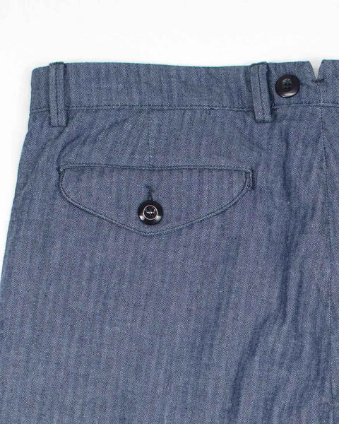 CHESAPEAKE'S DOUBLE PLEATED DENIM  HBT TROUSER PUTNEY