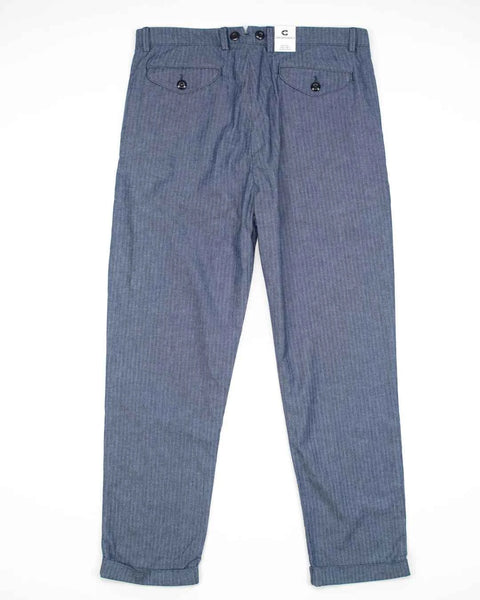 CHESAPEAKE'S DOUBLE PLEATED DENIM  HBT TROUSER PUTNEY
