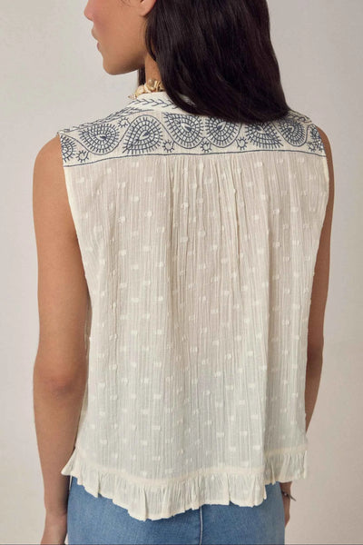 IRINA SLEEVELESS BLOUSE Indigo Poet