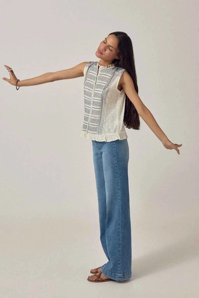 IRINA SLEEVELESS BLOUSE Indigo Poet