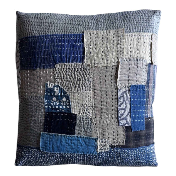 Sashiko/boro cushion cover