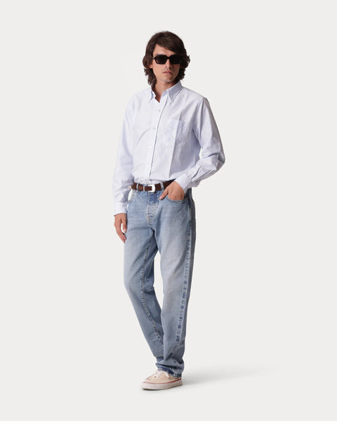 King Camicia Light Blue Con Tasca