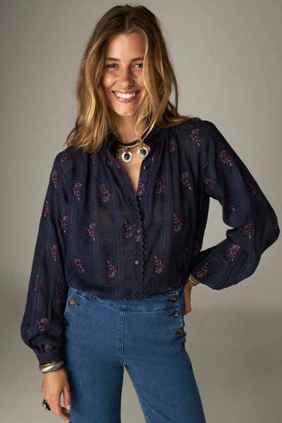 SABINE BLOUSE BLUE GRANADA