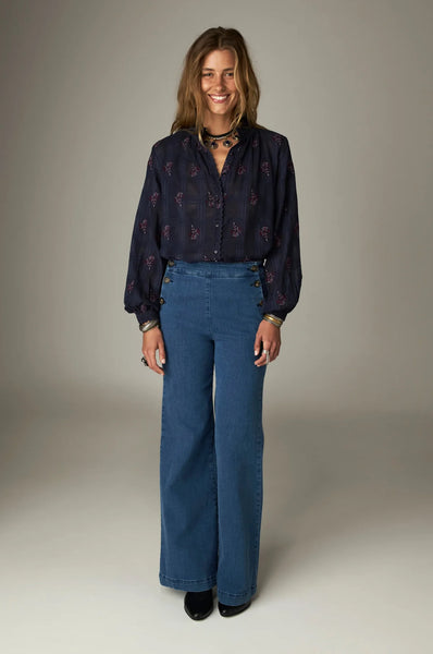 SABINE BLOUSE BLUE GRANADA