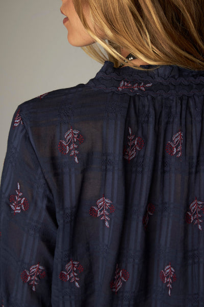 SABINE BLOUSE BLUE GRANADA