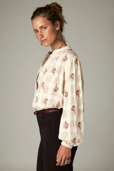 BIRDIE BLOUSE WHITE EMBER