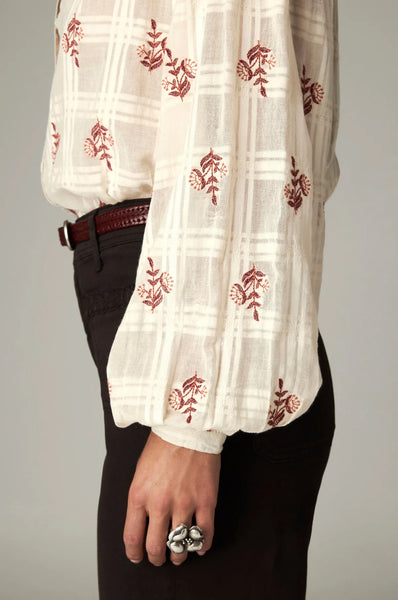 BIRDIE BLOUSE WHITE EMBER