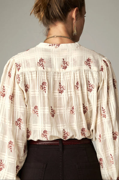 BIRDIE BLOUSE WHITE EMBER