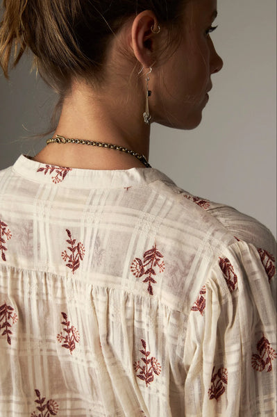 BIRDIE BLOUSE WHITE EMBER