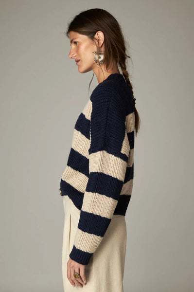 INES SWEATER NAVY SAND