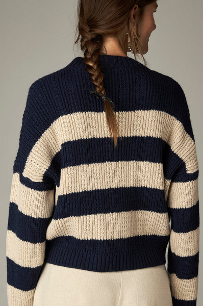 INES SWEATER NAVY SAND