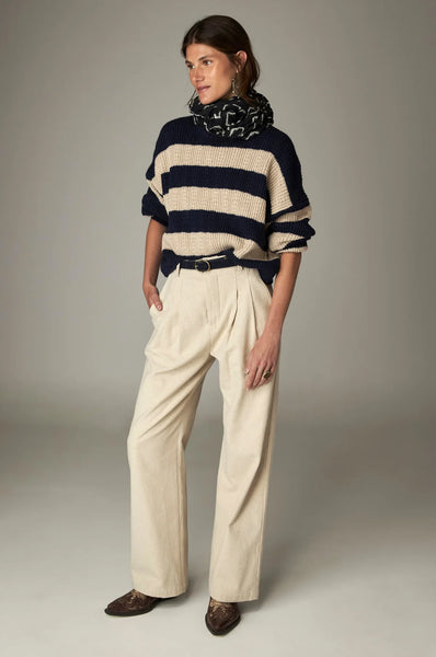 INES SWEATER NAVY SAND
