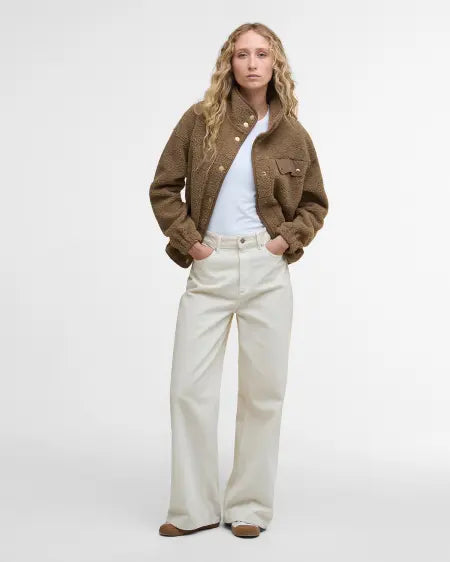 GIACCA IN PILE MABEL MILITARY BROWN