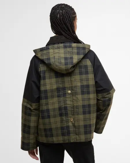 GIACCA ELAINE OLIVE CHECK/BLACK