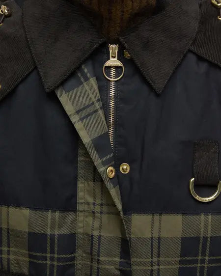 GIACCA ELAINE OLIVE CHECK/BLACK