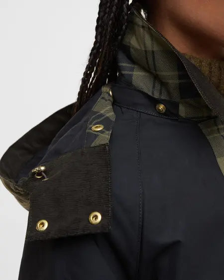 GIACCA ELAINE OLIVE CHECK/BLACK