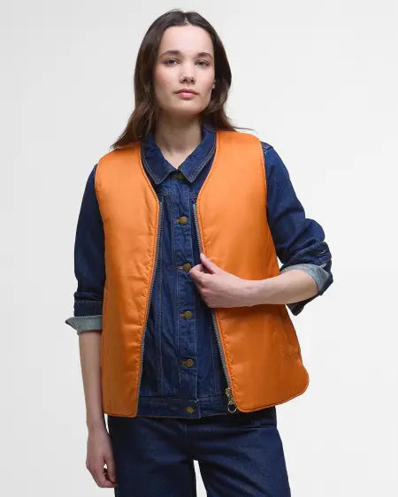GILET TRAPUNTATO REVERSIBILE MY BARBOUR TIMBERWOLF/MARIGOLD