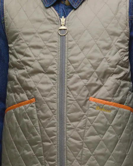 GILET TRAPUNTATO REVERSIBILE MY BARBOUR TIMBERWOLF/MARIGOLD