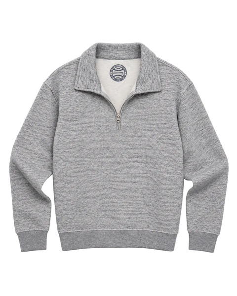 Sweatshirt zip in Grey Melange