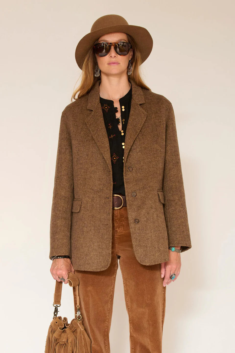 TAILORED JACKET - MISTY NUTS