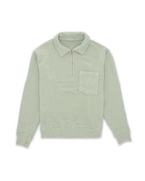 YALE FELPA IN COTONE FELPATO CON COLLETTO E ZIP