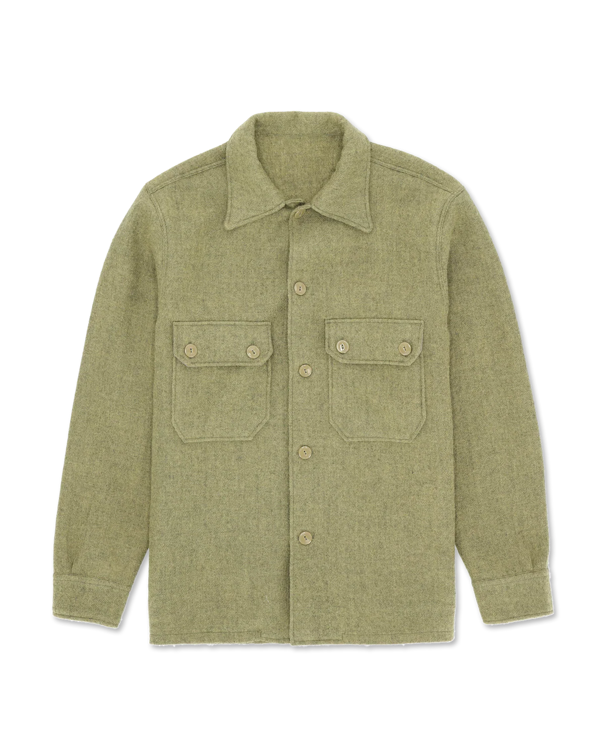 PEPPER OVERSHIRT IN LANA SAGE