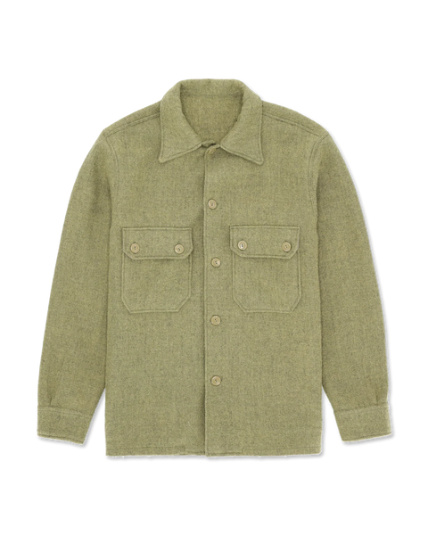 PEPPER OVERSHIRT IN LANA SAGE